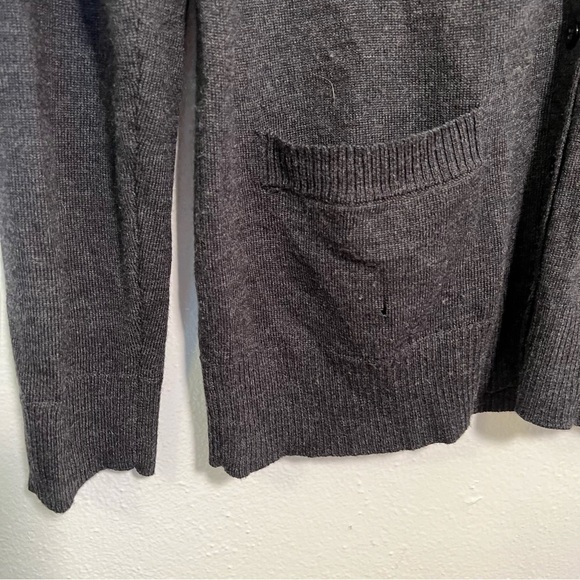 Lord & Taylor V-Neck Cardigan Sweater Dark Gray - Picture 5 of 14